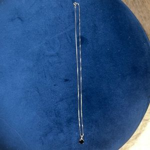 Onyx and Diamond Accent 18” Pendant Necklace in 14k Solid Gold